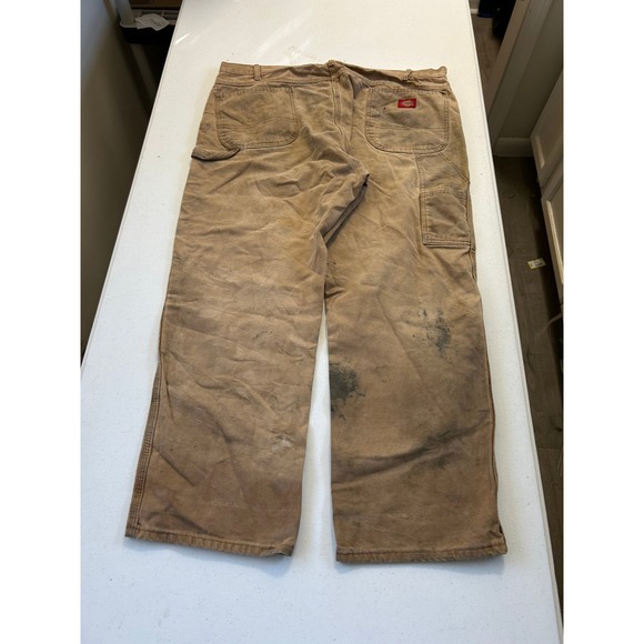 Dickies Work Pants Khaki Tan Canvas Double Knee Men's Size 42x30 Workwear - Picture 2 of 6